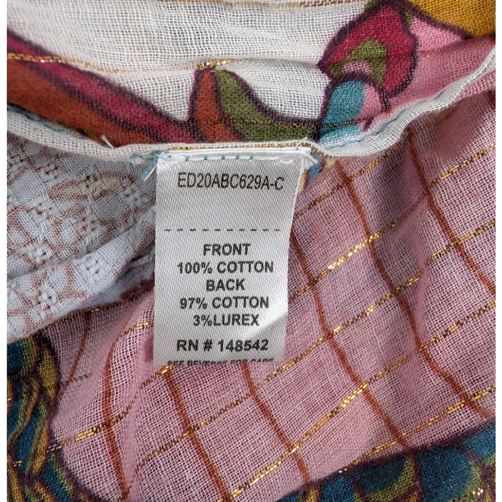 Aratta Silent Journey Anthropologie Kimono Fields of Happiness Birds Colorful - Picture 10 of 11